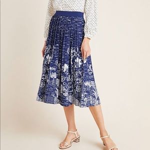 NWT Anthropologie blue haven midi skirt